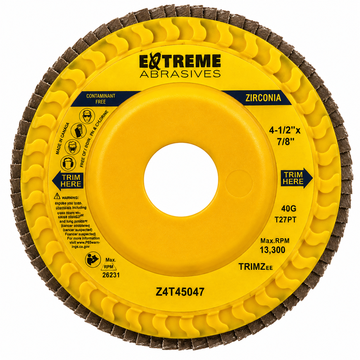 Zirconia backing Trim
